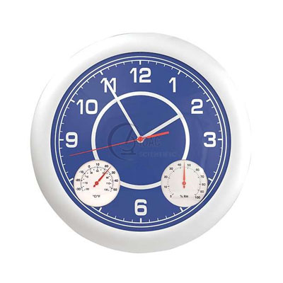 Thermohygrometer Wall Clock with Calibration