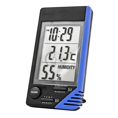Thermometer with Clock, Humidity Monitor, and Calibration